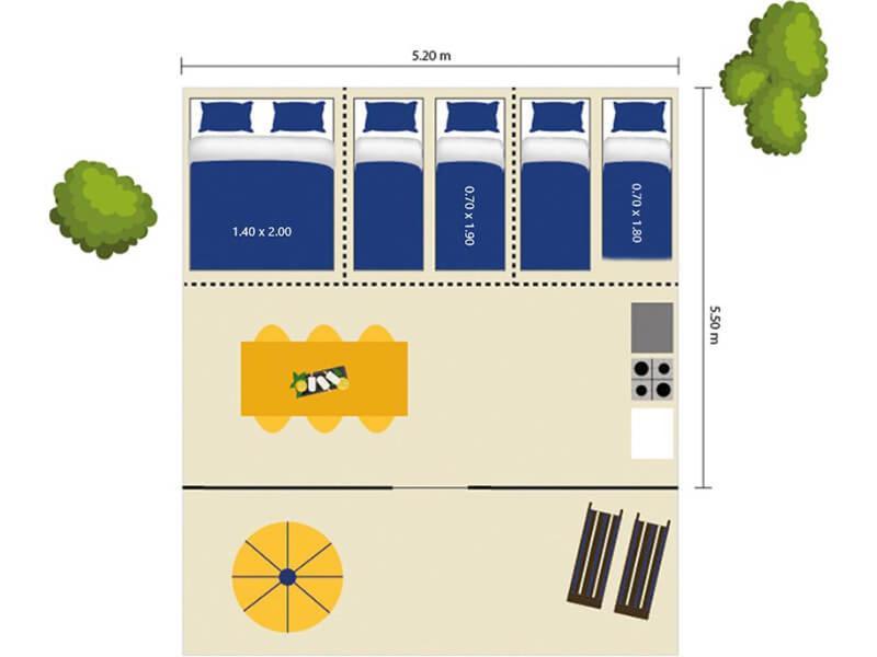Easyatent Bungalow Tent Lanterna Červar-Porat Chambre photo